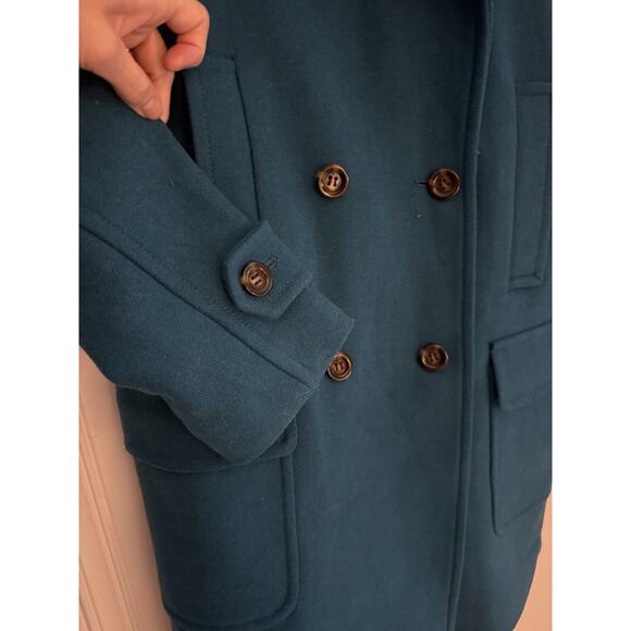 NWT Ann Taylor Wool Blend Refined Peacoat Lagoon Blue Sz Small S Peacock Teal - Picture 3 of 9